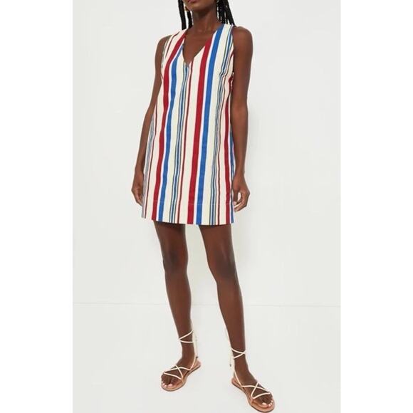 Tuckernuck Red and Blue Sleeveless V-Neck Mini Dress - Picture 7 of 10